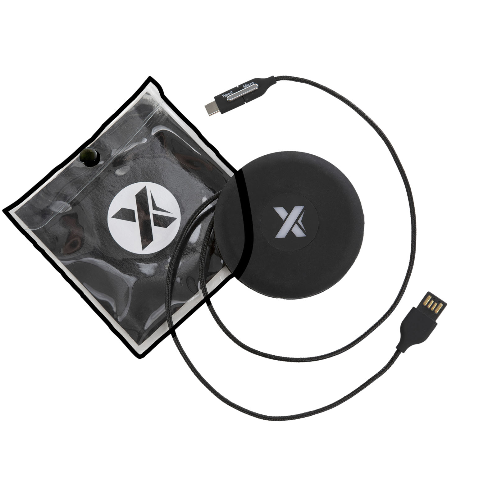 SCX.design C18 travel light-up 3 en 1 cable retroiluminado