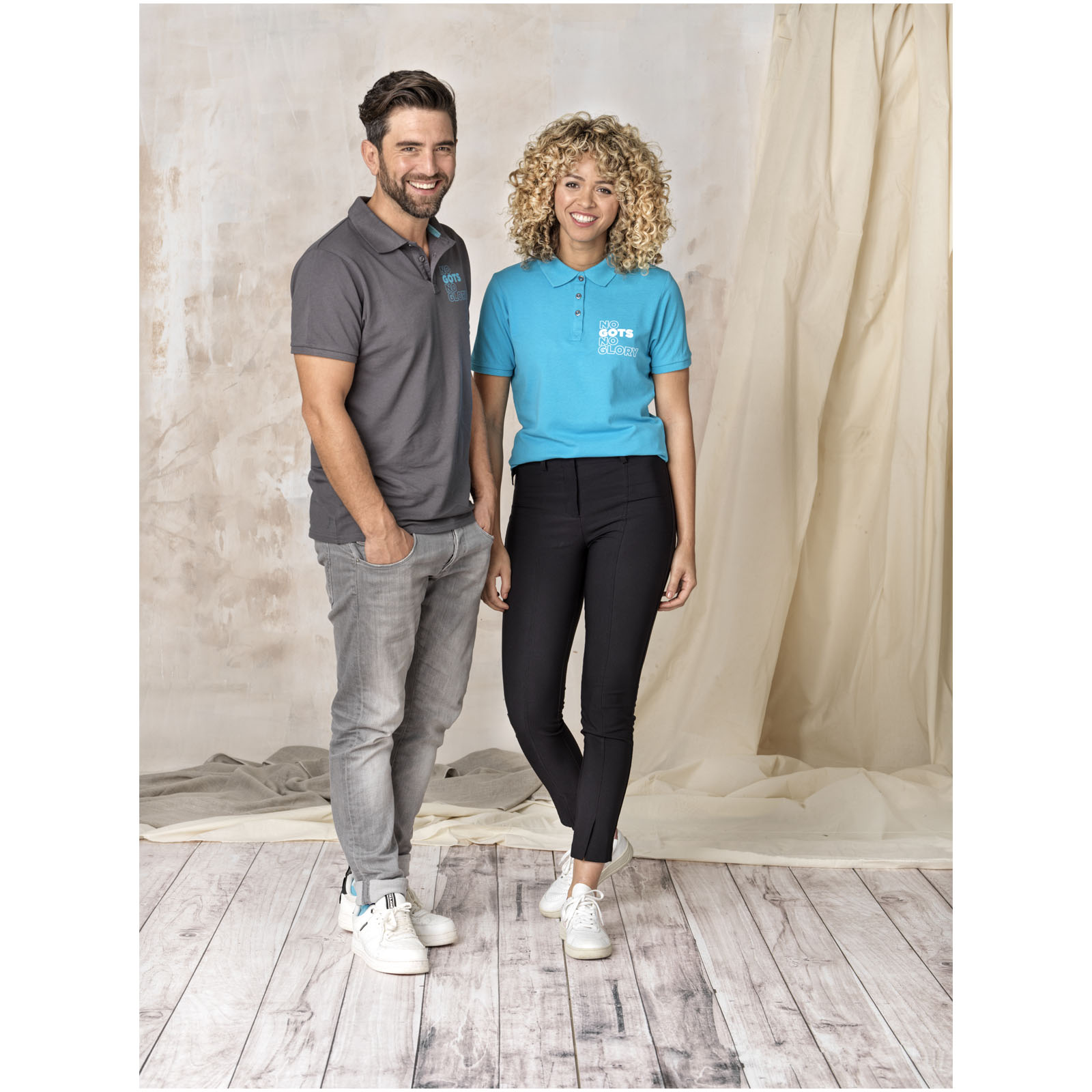 Polo de manga corta de material reciclado orgánico para hombre Beryl