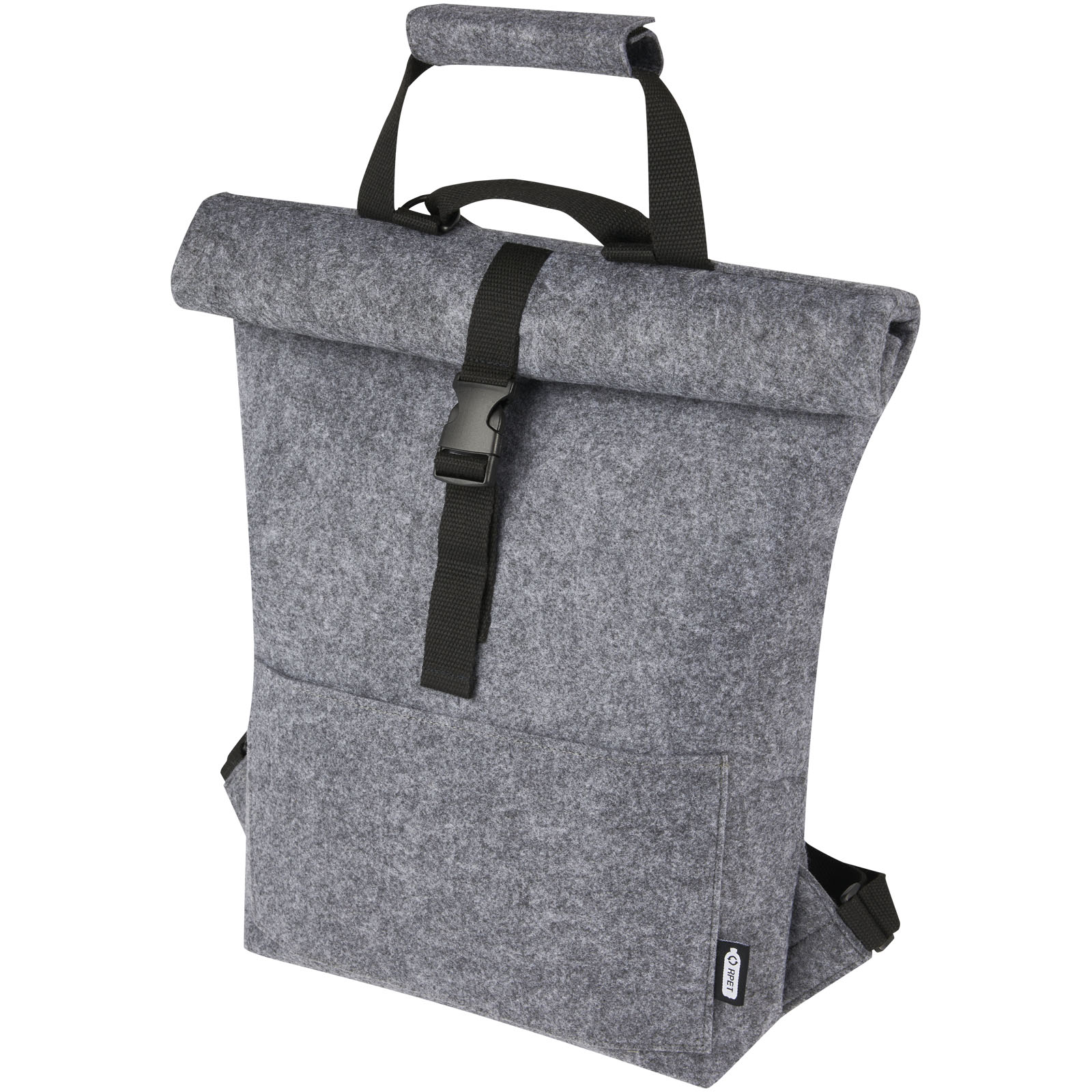 Bolsa para bicicleta enrollable de fieltro reciclado GRS de 13 L Felta