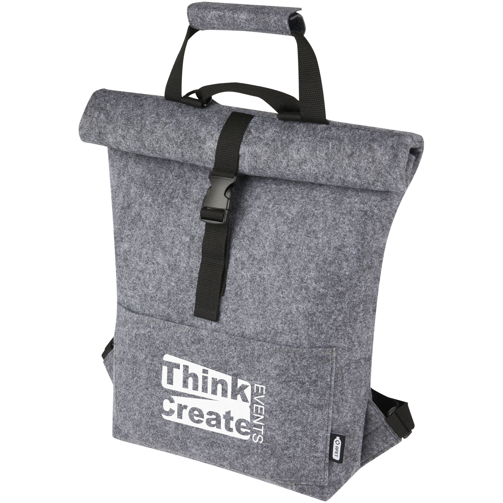 Bolsa para bicicleta enrollable de fieltro reciclado GRS de 13 L Felta