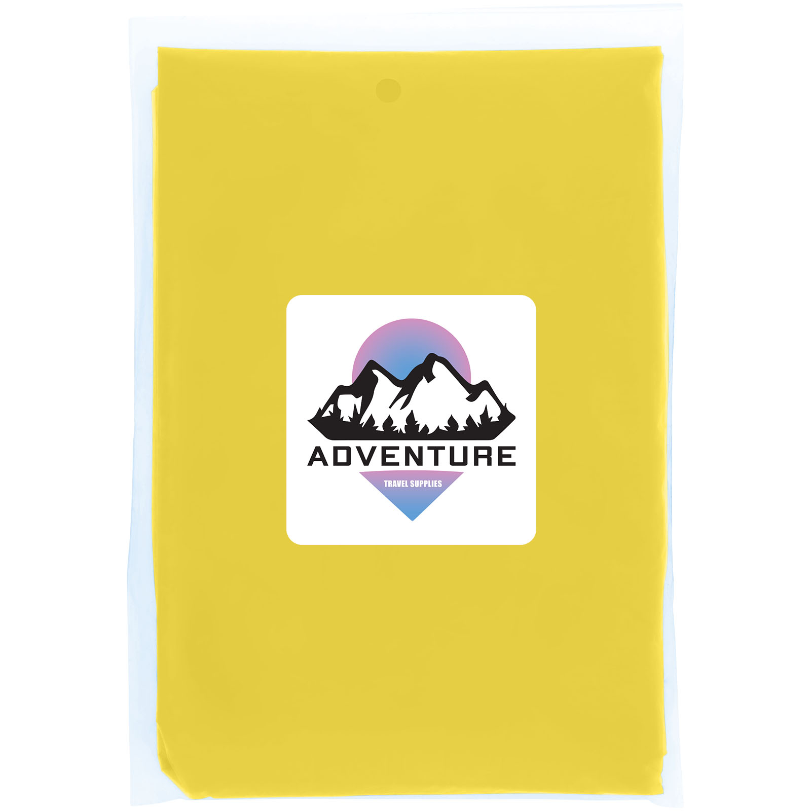 Poncho de lluvia desechable de material reciclado con bolsa de almacenamiento Mayan