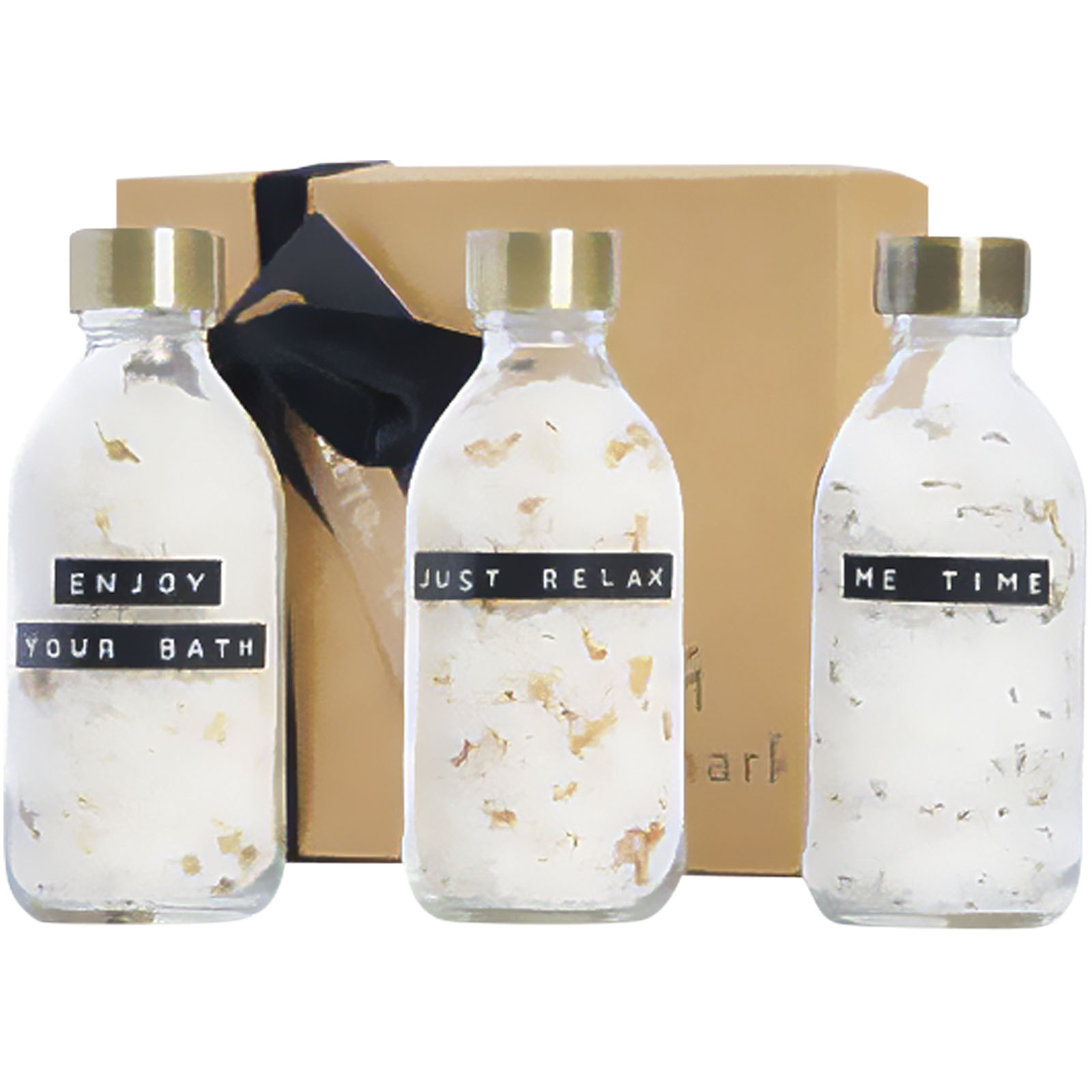Conjunto de regalo de sal de baño de 3 piezas de 200 ml Wellmark Just Relax