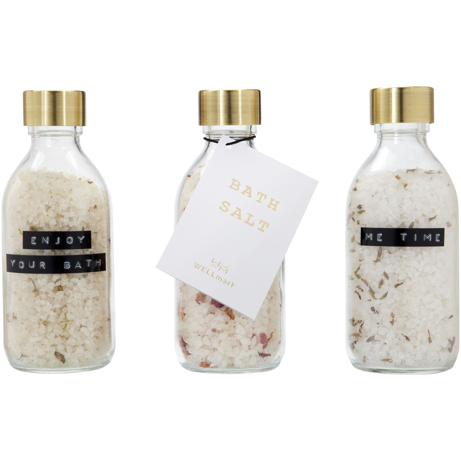Conjunto de regalo de sal de baño de 3 piezas de 200 ml Wellmark Just Relax