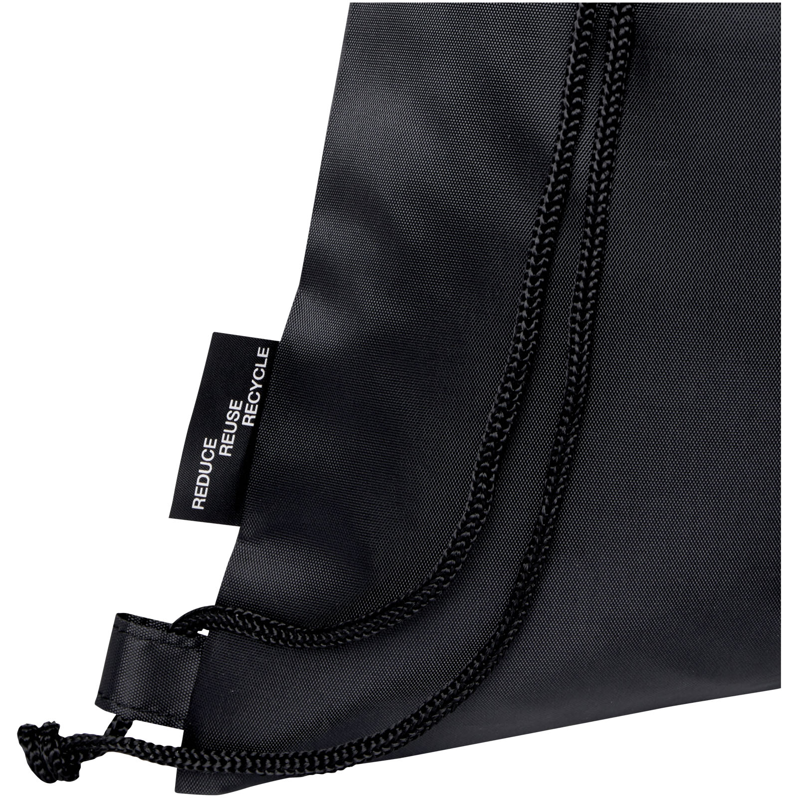 Bolsa con cordón plegable reciclada de 7L Ash