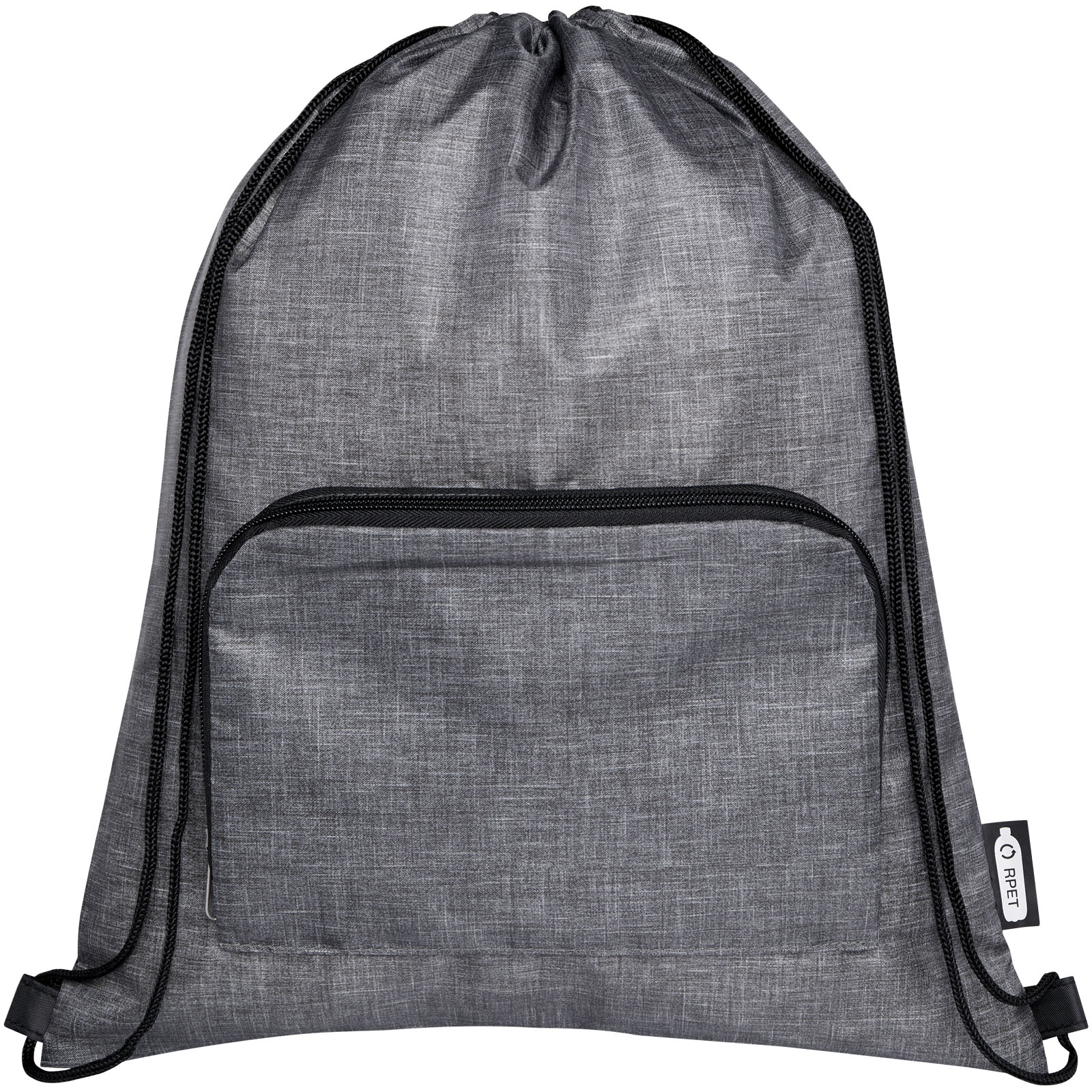 Bolsa con cordón plegable reciclada de 7L Ash