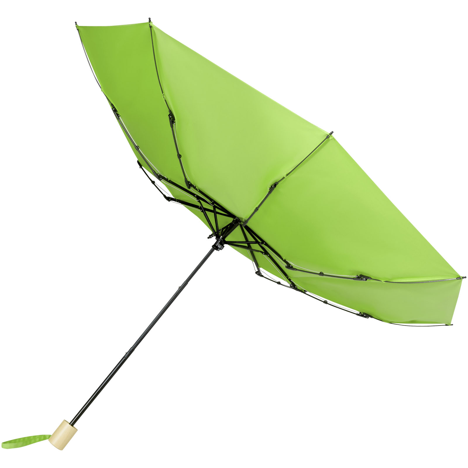 Paraguas plegable de 21 de PET reciclado resistente al viento Birgit
