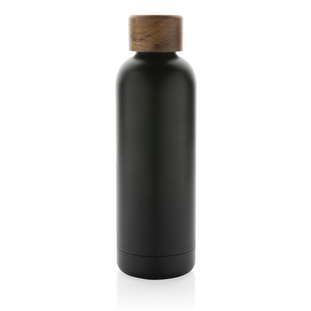 Botella Wood de acero inoxidable reciclado certificado RCS