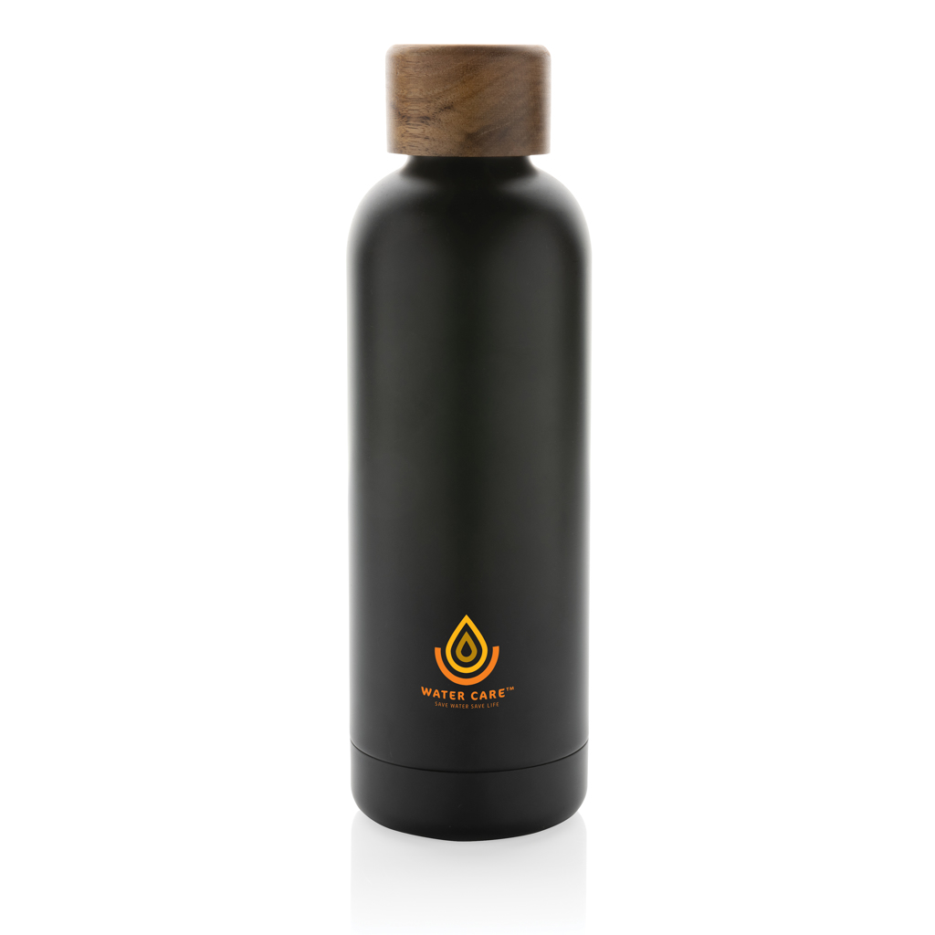 Botella Wood de acero inoxidable reciclado certificado RCS