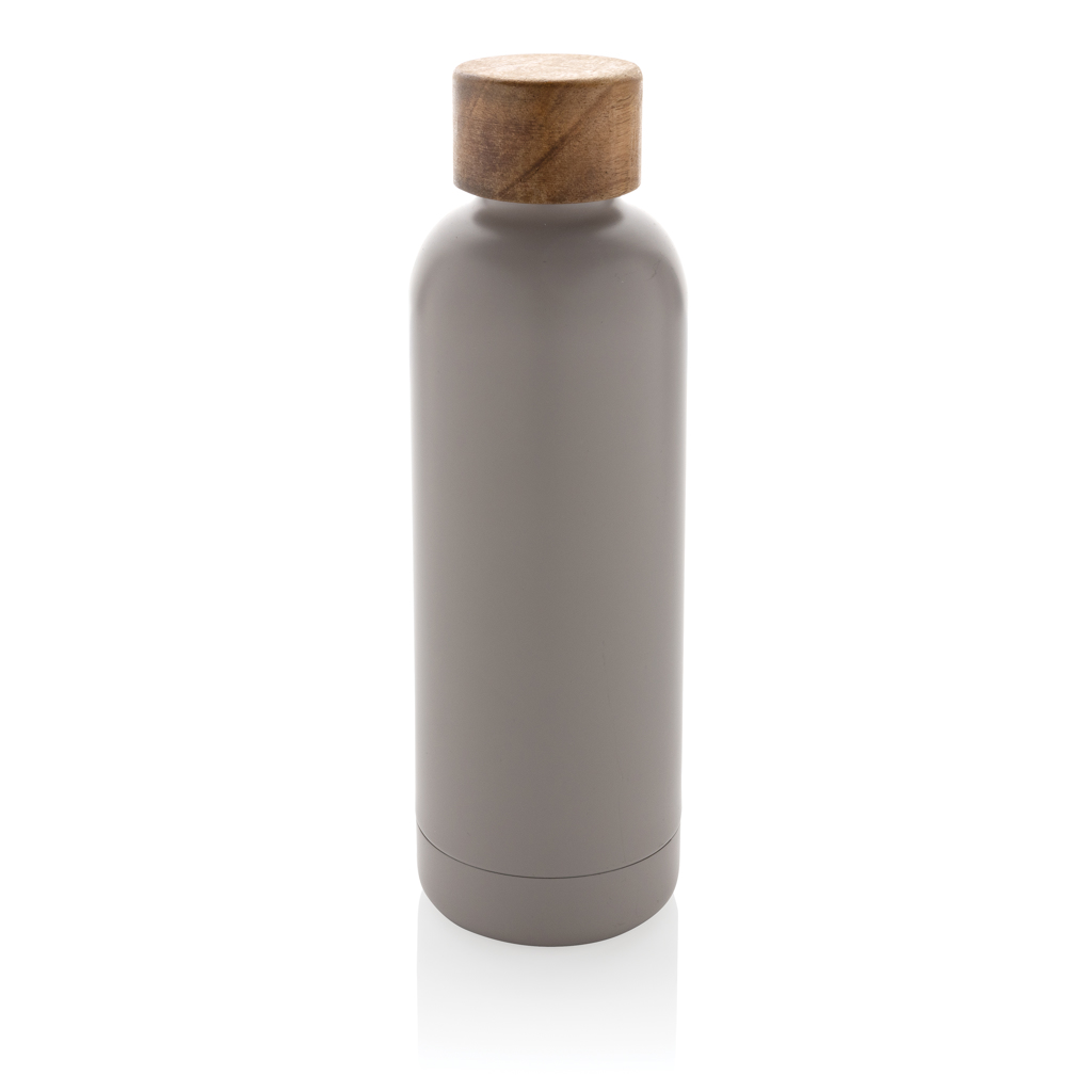 Botella Wood de acero inoxidable reciclado certificado RCS
