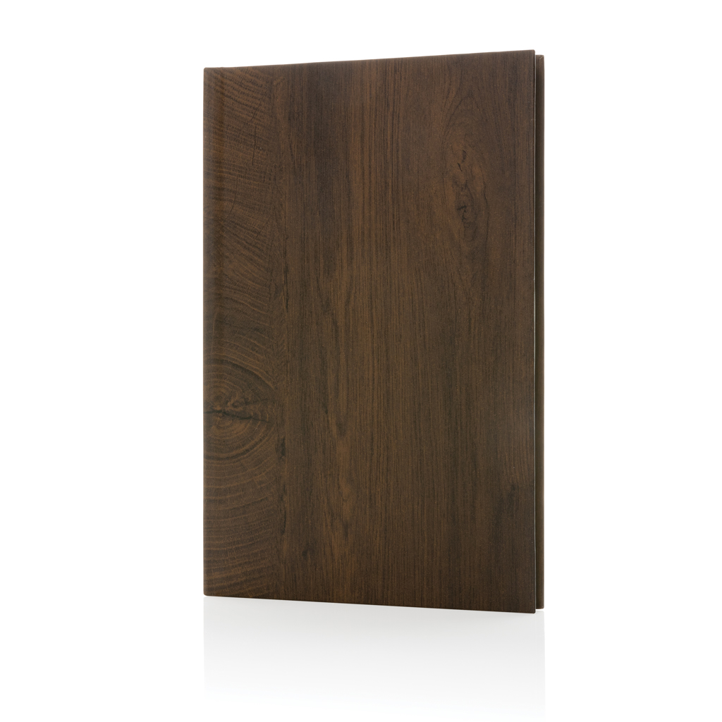 Libreta A5 con estampado de madera Kavana