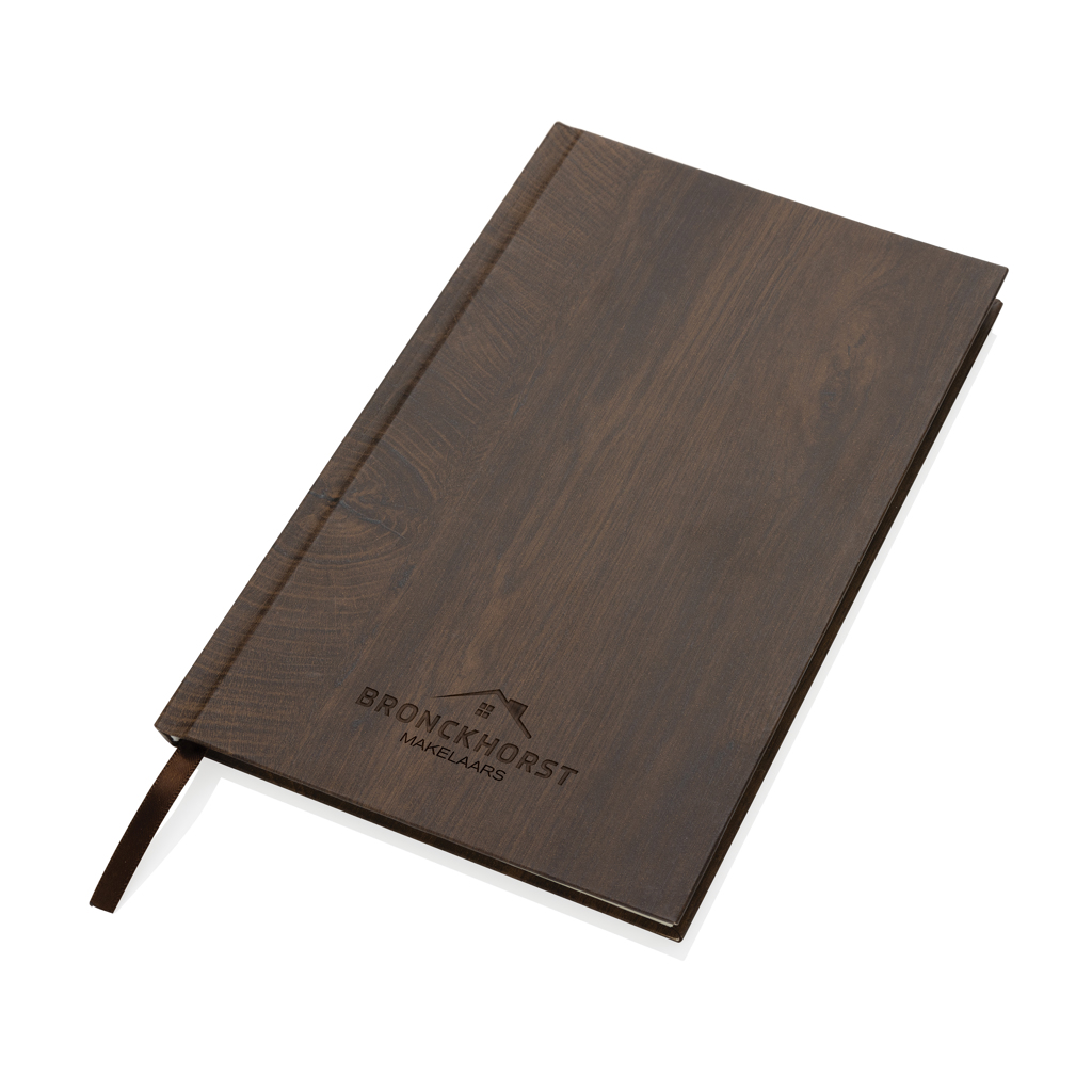 Libreta A5 con estampado de madera Kavana