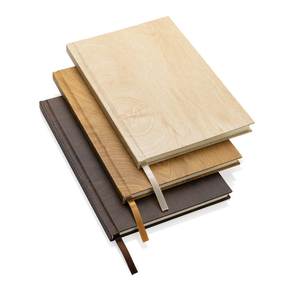 Libreta A5 con estampado de madera Kavana