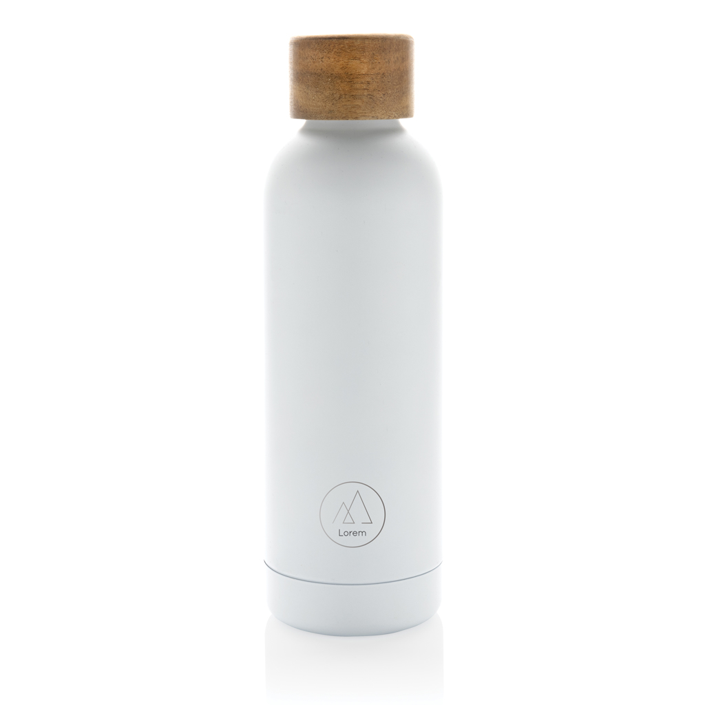 Botella Wood de acero inoxidable reciclado certificado RCS