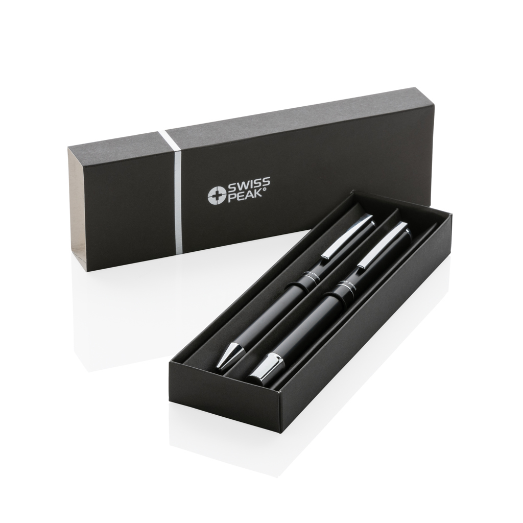 Set bolígrafos Cedar aluminio reciclado RCS Swiss Peak