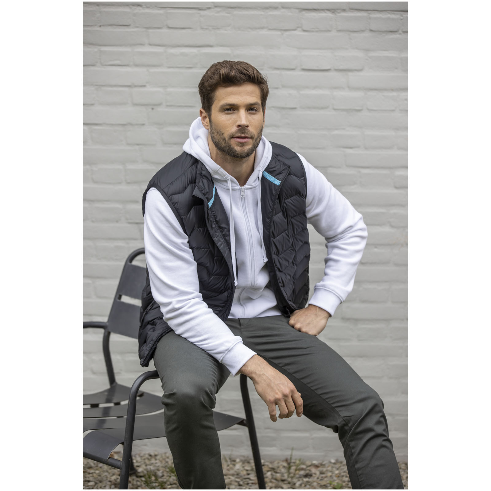 Chaleco aislante de material reciclado GRS para hombre Epidote