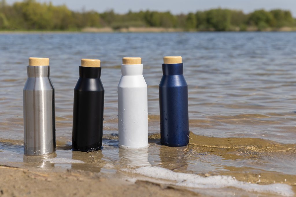 Botella al vacío acero inoxidable reciclado certificado RCS
