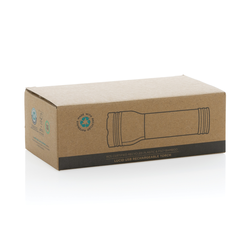 Linterna Lucid 3W RCS reciclado y bambú certificado RCS