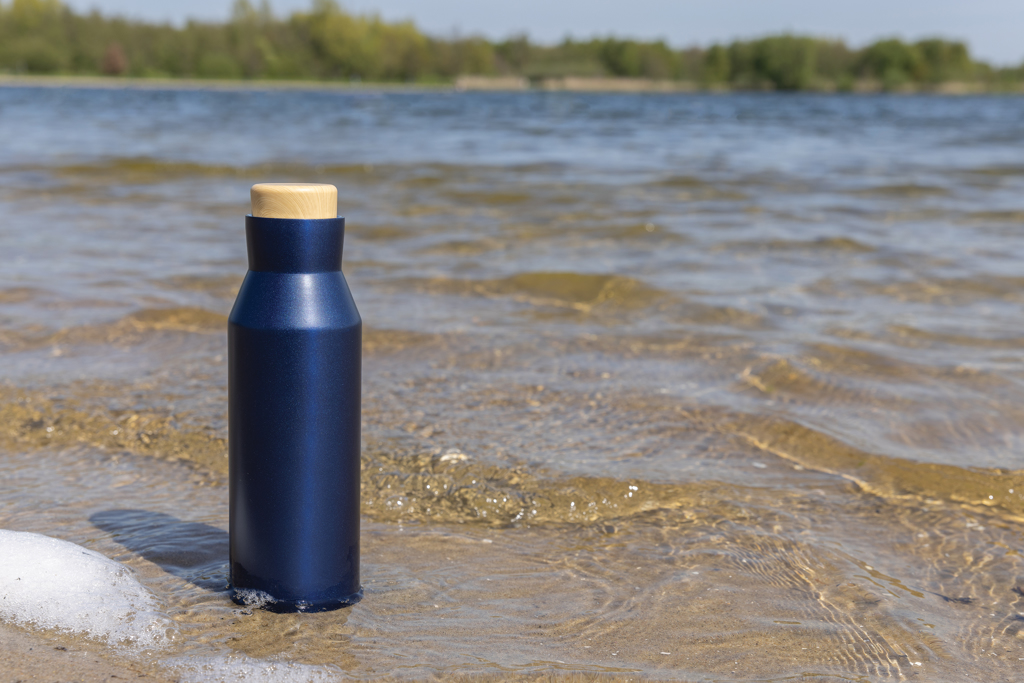 Botella al vacío acero inoxidable reciclado certificado RCS