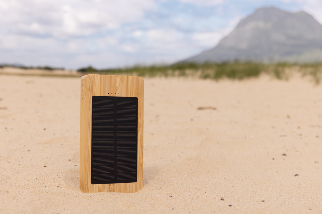 Batería solar de bambú Sunwick 10.000 mah