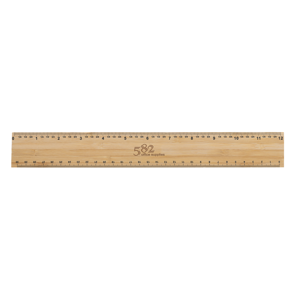 Regla extra gruesa de bambú de doble cara de 30 cm Timberson