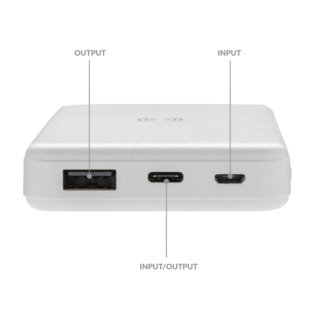 Batería inalámbrica 5W plástico RCS reciclado 5.000 mAh