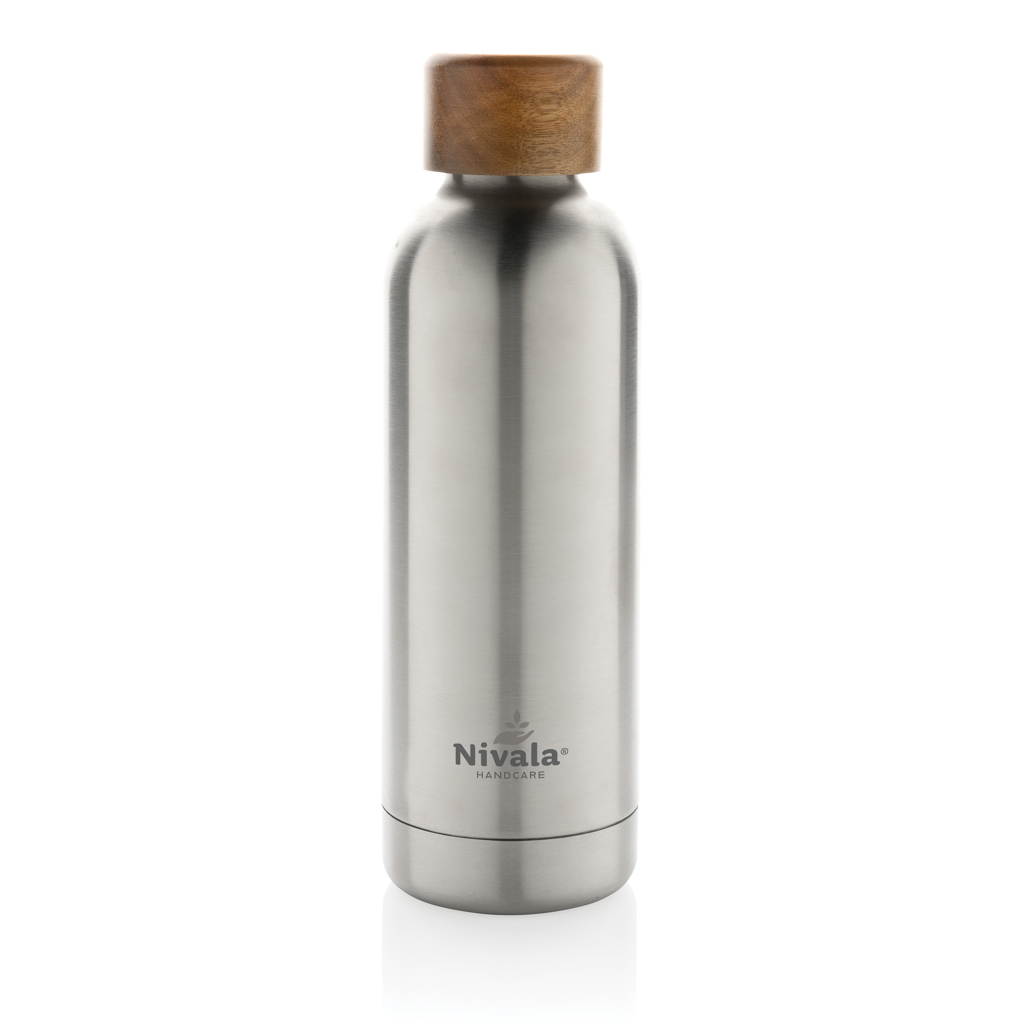 Botella Wood de acero inoxidable reciclado certificado RCS