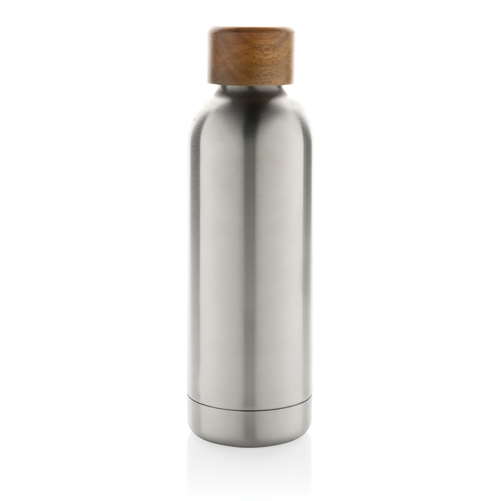 Botella Wood de acero inoxidable reciclado certificado RCS