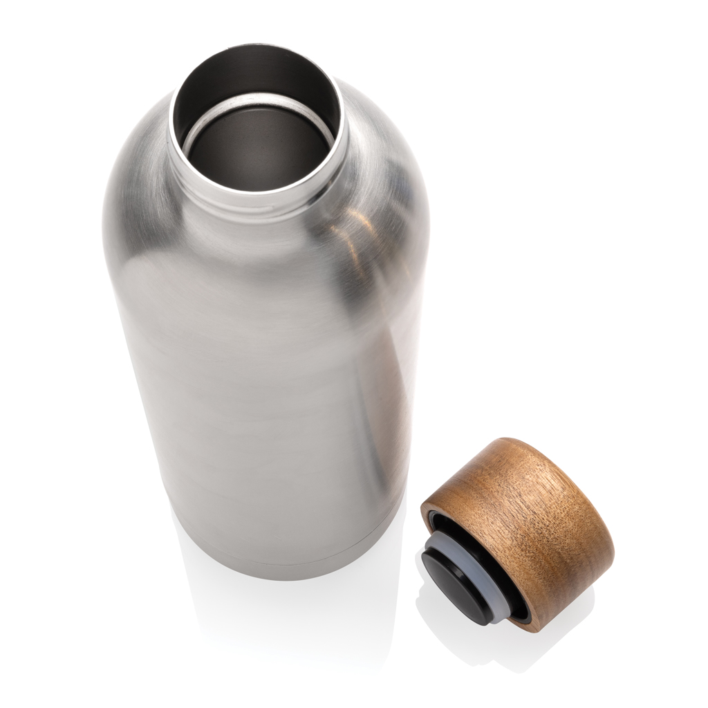 Botella Wood de acero inoxidable reciclado certificado RCS