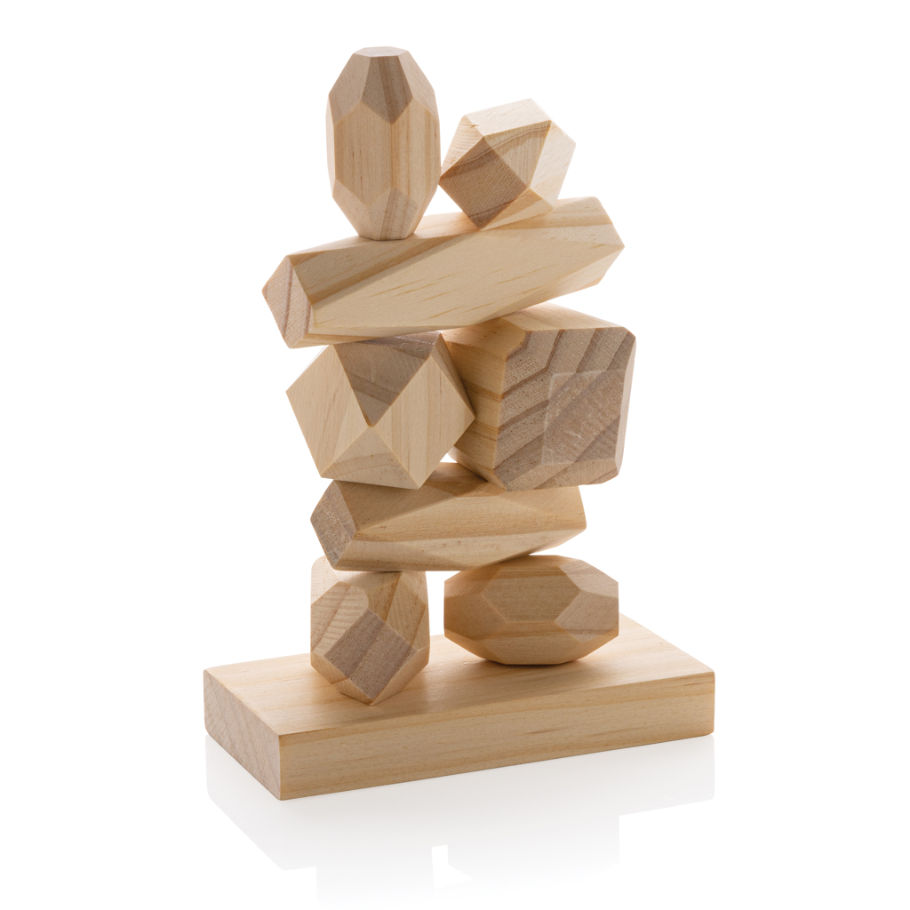 Piedras de equilibrio de madera Ukiyo Crios en bolsa