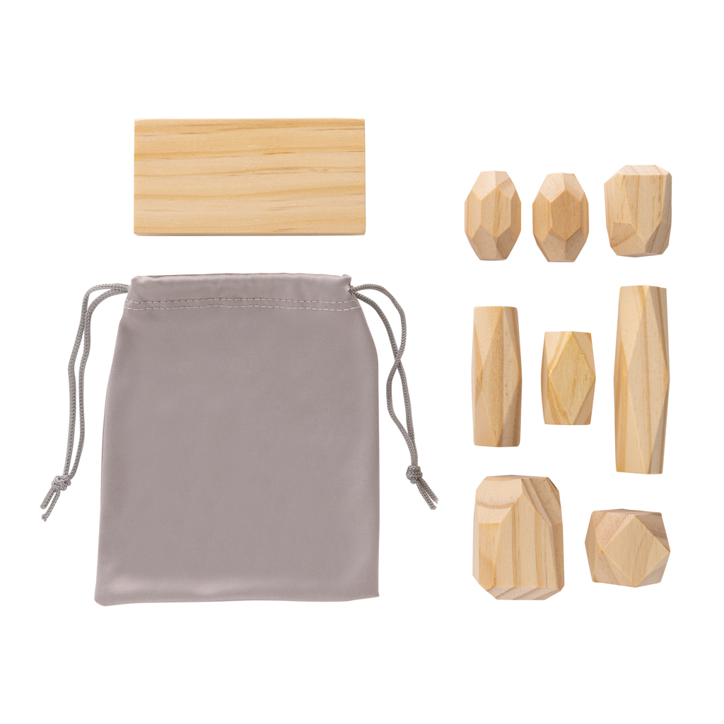 Piedras de equilibrio de madera Ukiyo Crios en bolsa