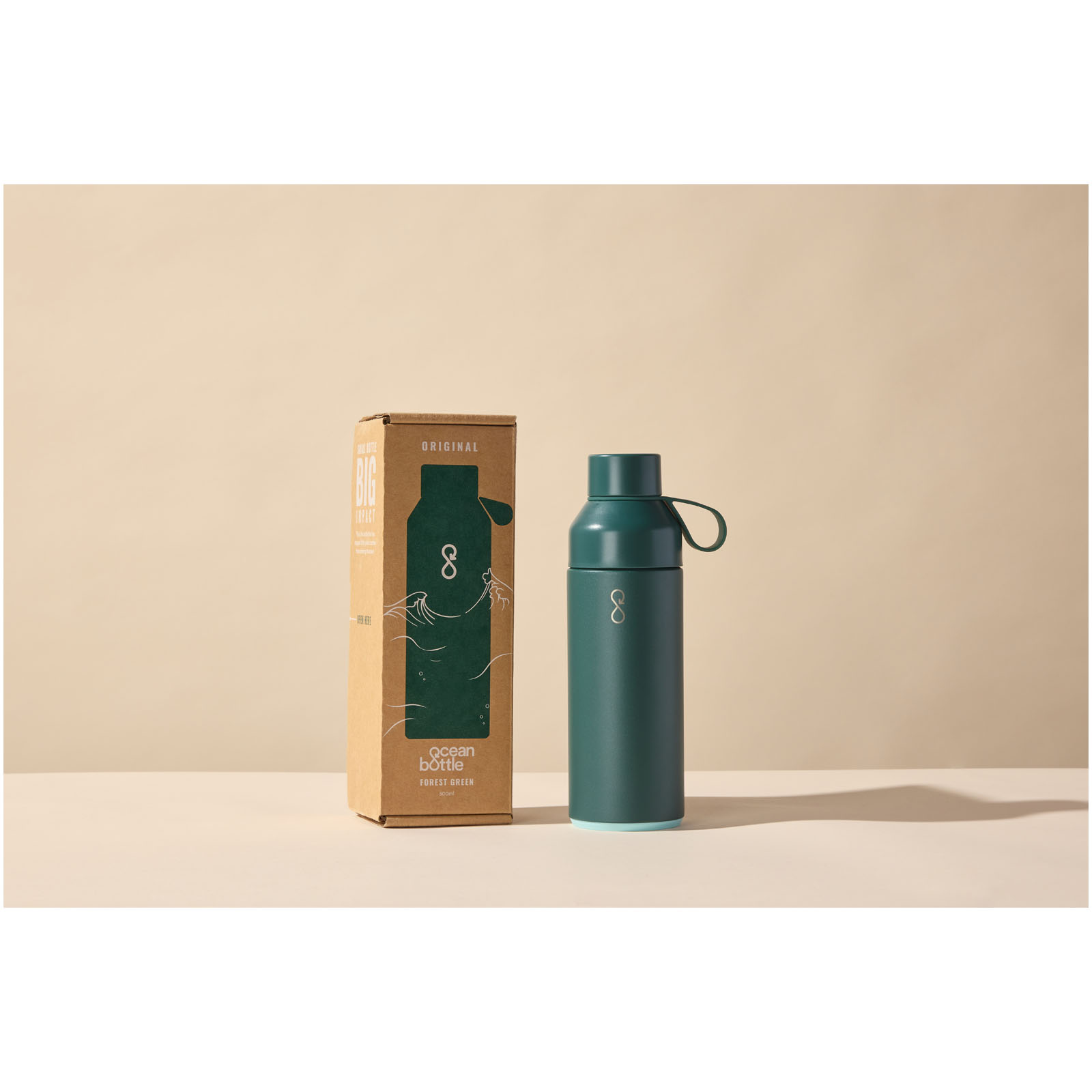 Botella de agua con aislamiento al vacío de 500 ml Ocean Bottle