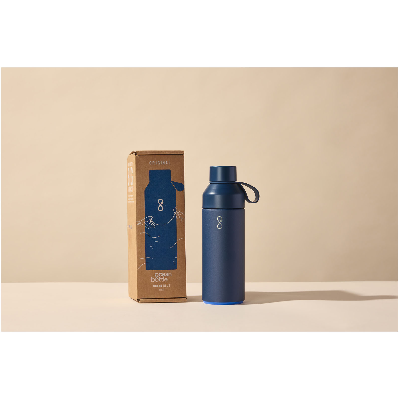 Botella de agua con aislamiento al vacío de 500 ml Ocean Bottle