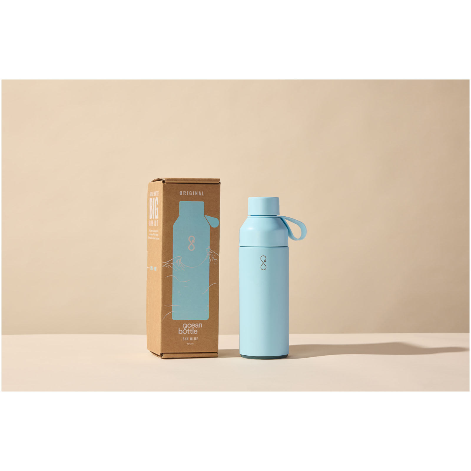 Botella de agua con aislamiento al vacío de 500 ml Ocean Bottle