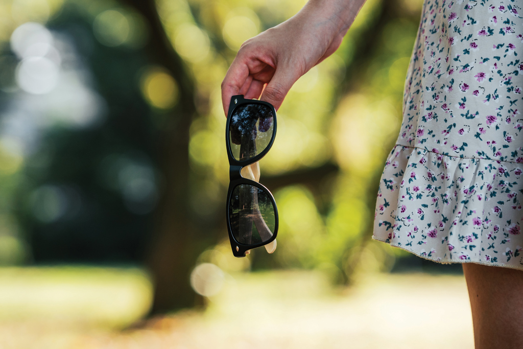 Gafas de sol de plástico reciclado bambú y RCS