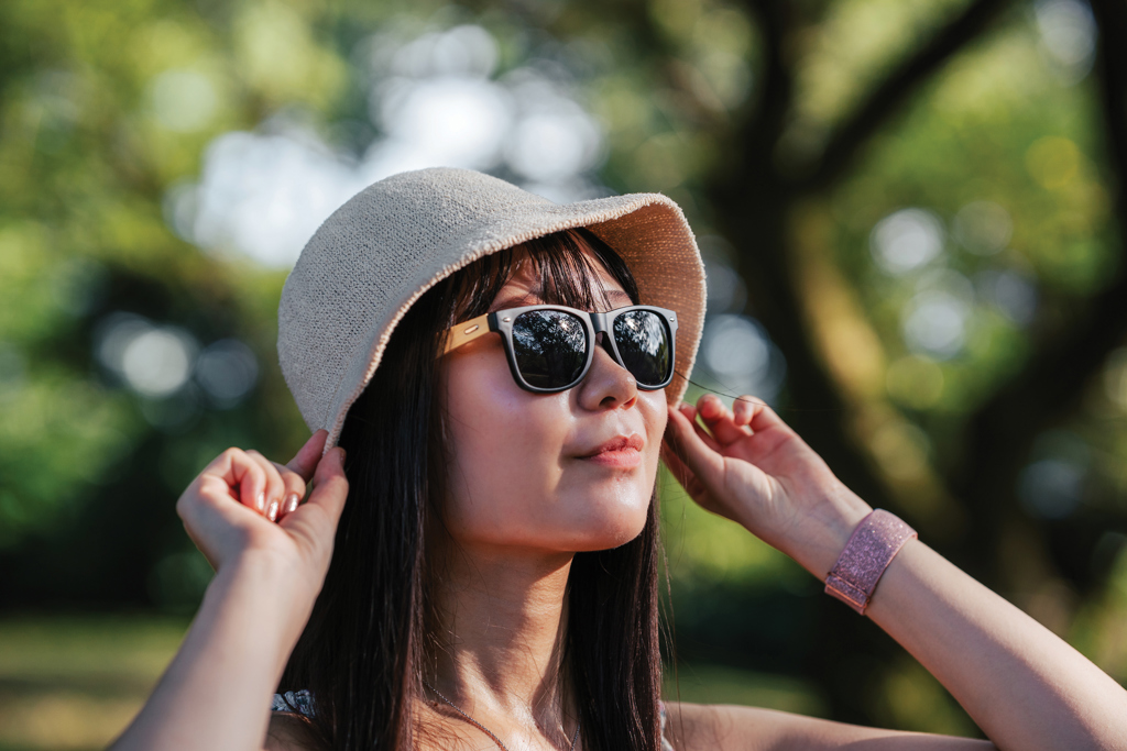 Gafas de sol de plástico reciclado bambú y RCS