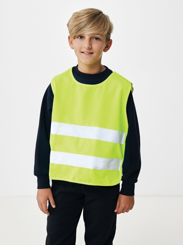 Chaleco seguridad PET reciclado GRS 7-12 años