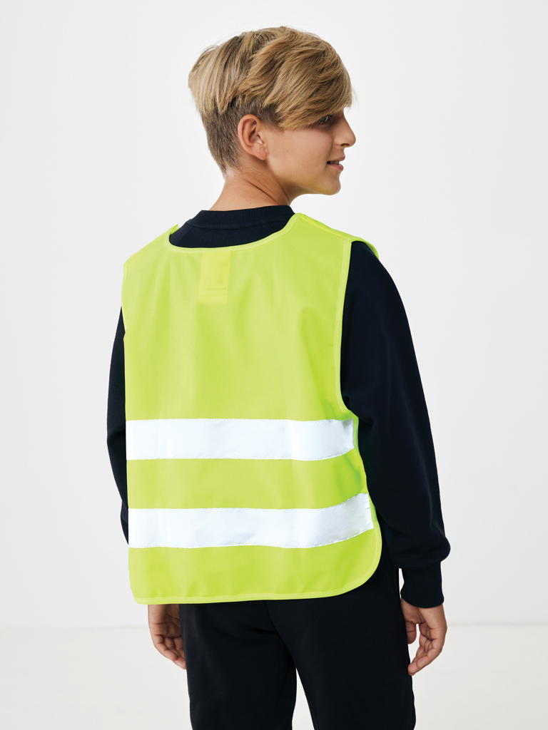 Chaleco seguridad PET reciclado GRS 7-12 años