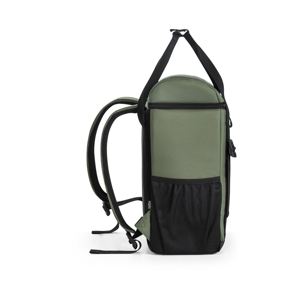 ROMA L. Mochila térmica acolchada en poliéster reciclado 600D ripstop 16 L