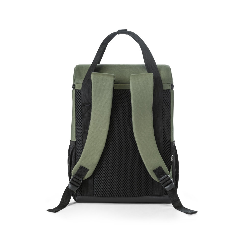 ROMA L. Mochila térmica acolchada en poliéster reciclado 600D ripstop 16 L