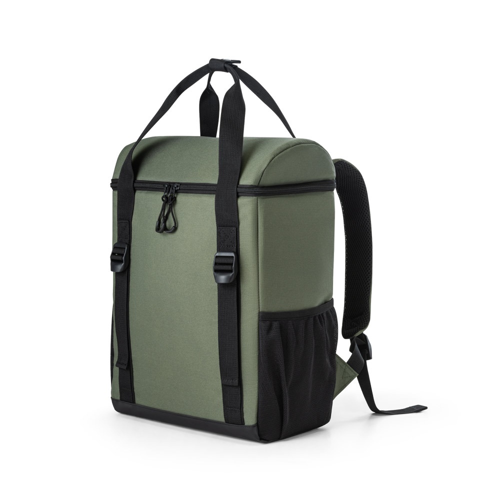 ROMA L. Mochila térmica acolchada en poliéster reciclado 600D ripstop 16 L