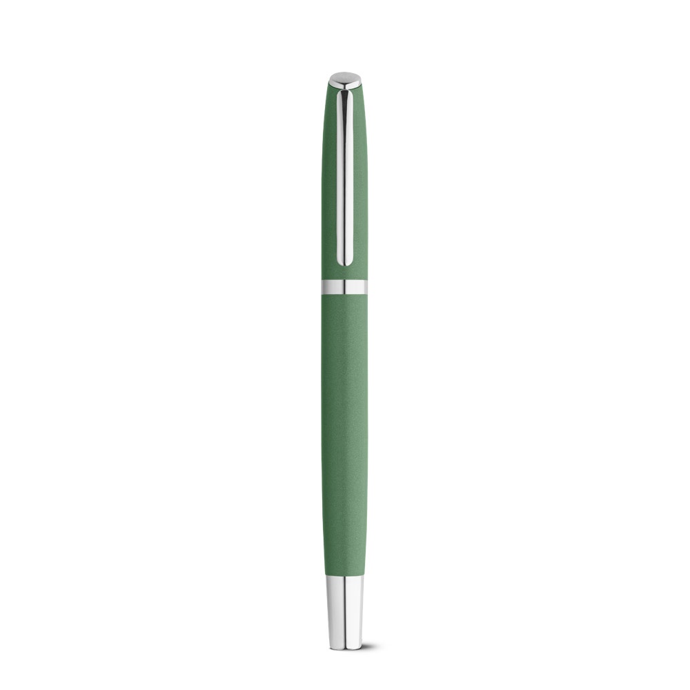 RE-LANDO-SET. Set de roller y bolígrafo con cuerpo de aluminio reciclado (100% rAL)