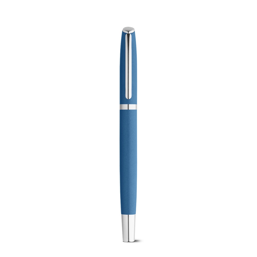 RE-LANDO-SET. Set de roller y bolígrafo con cuerpo de aluminio reciclado (100% rAL)