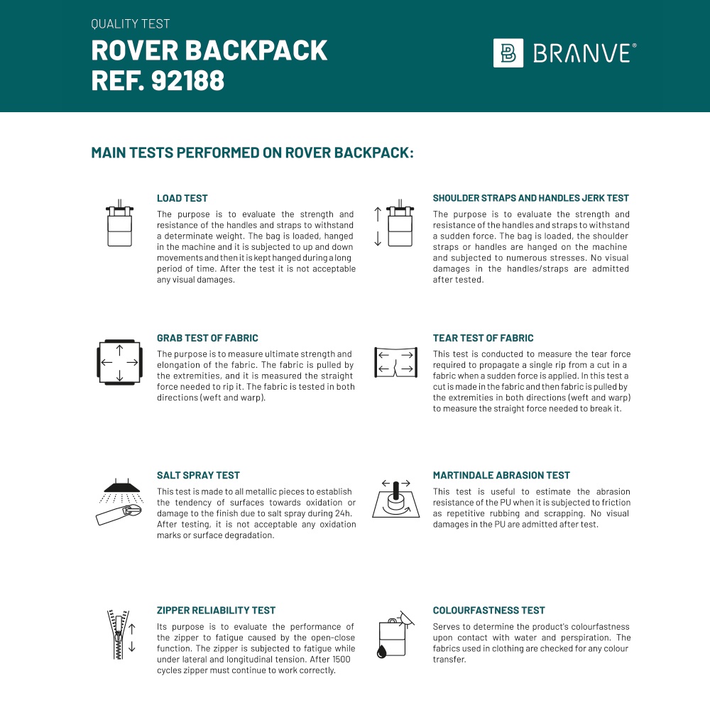 ROVER BACKPACK II. Mochila de tela y PU