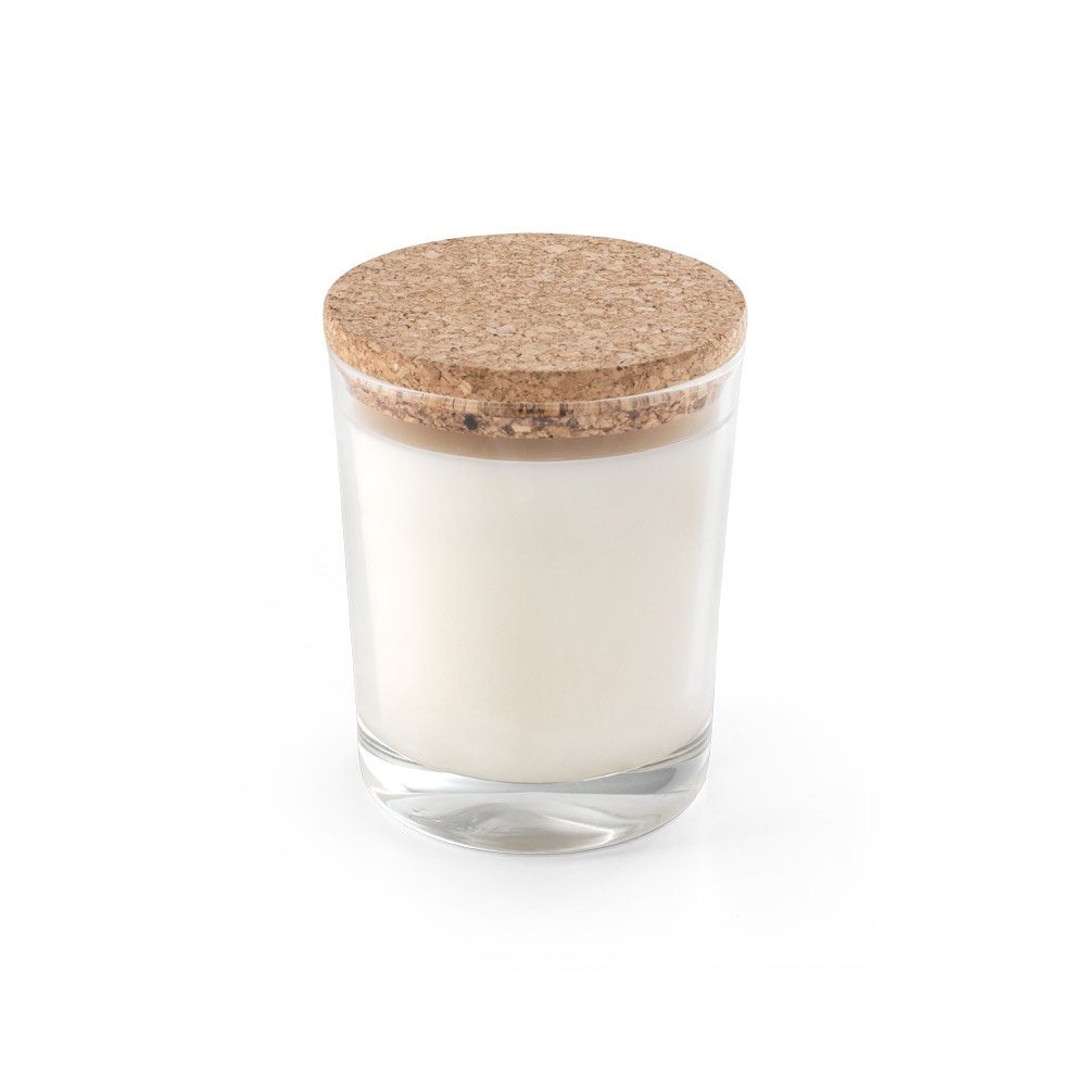 ZEN 180. Vela aromática en vaso de cristal con tapa de corcho 180 g