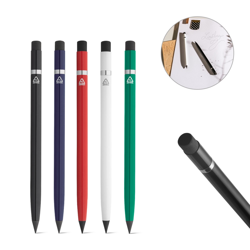 LIMITLESS. Bolígrafo sin tinta con cuerpo de aluminio reciclado (100% rAL)
