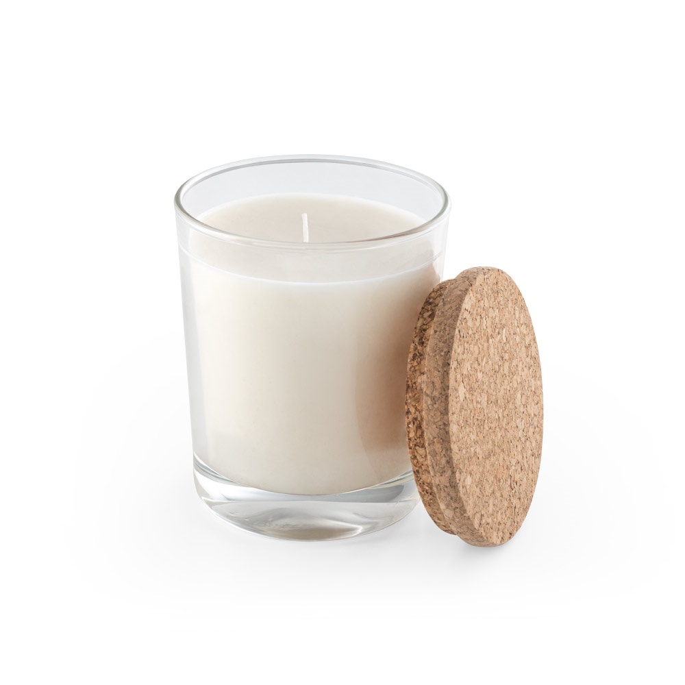 ZEN 180. Vela aromática en vaso de cristal con tapa de corcho 180 g