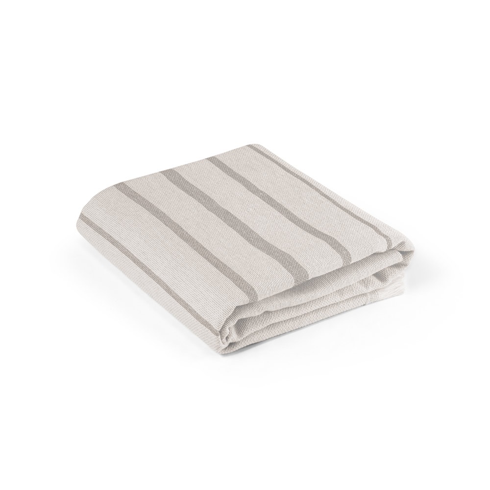 CAPLAN. Toalla multifuncional (260 g/m²) fabricada en algodón ligero y resistente (90%) y algodón reciclado (10%)