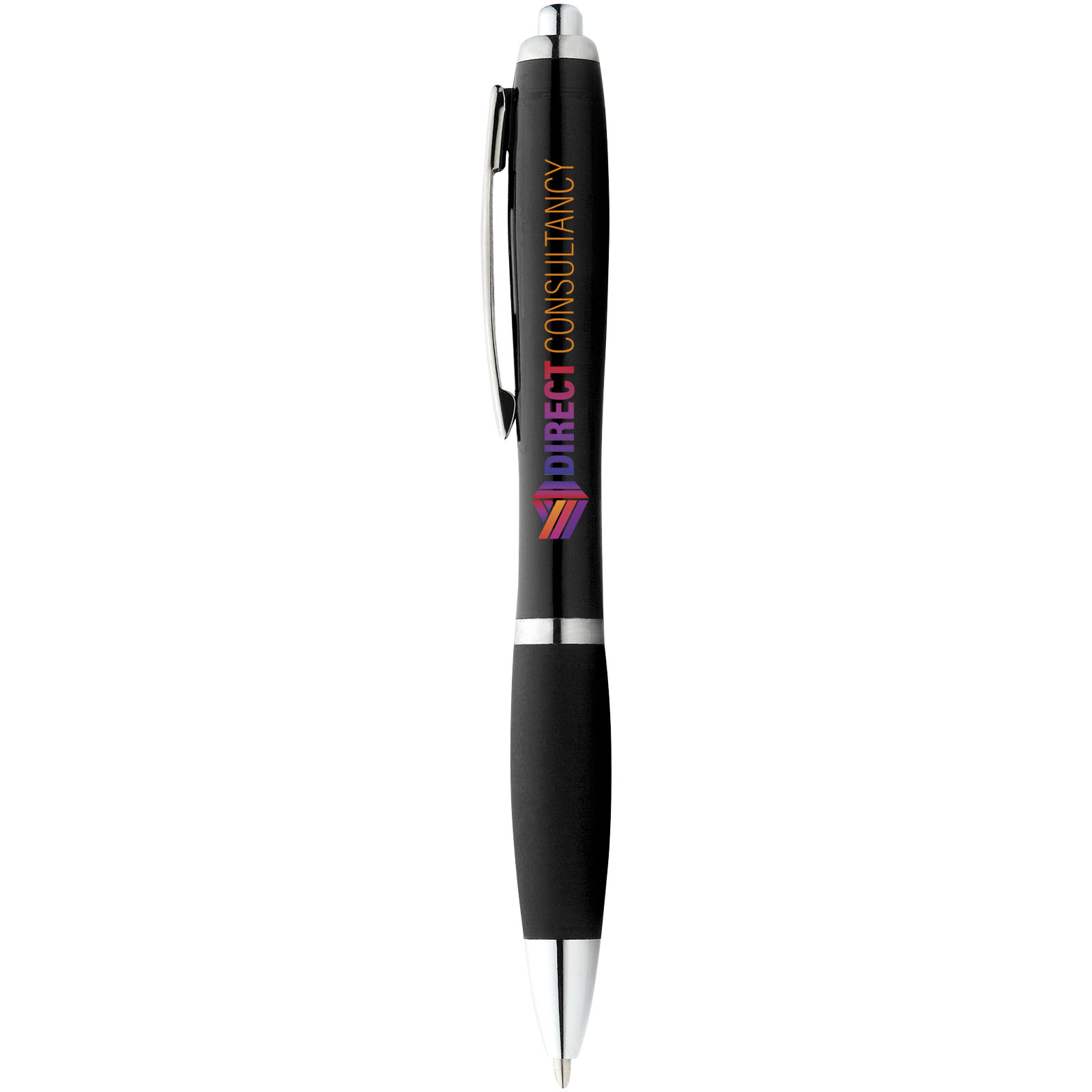 Bolígrafo de color con empuñadura de color Nash (tinta negra)