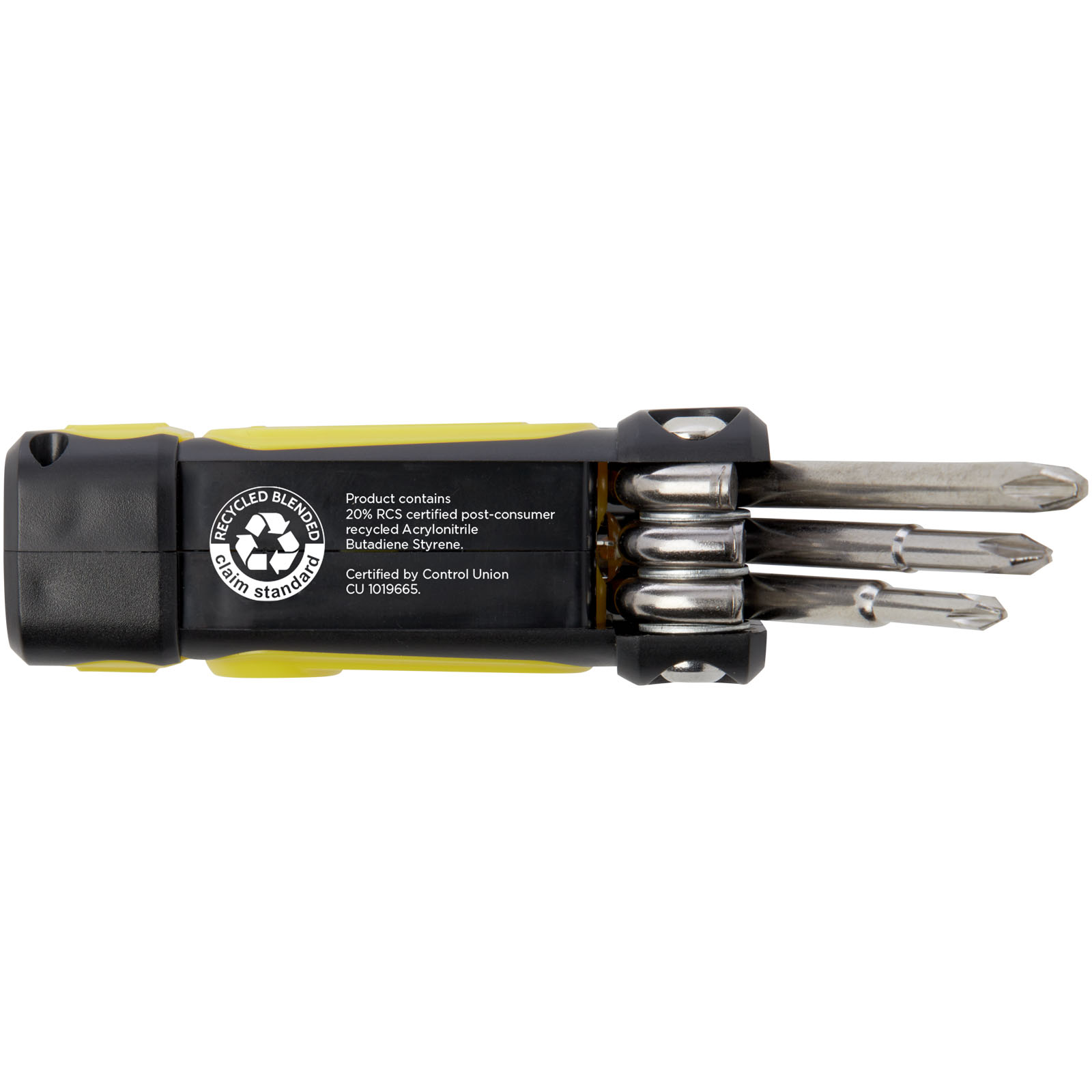 Set de destornilladores de plástico reciclado 8 en 1 RCS con linterna Octo