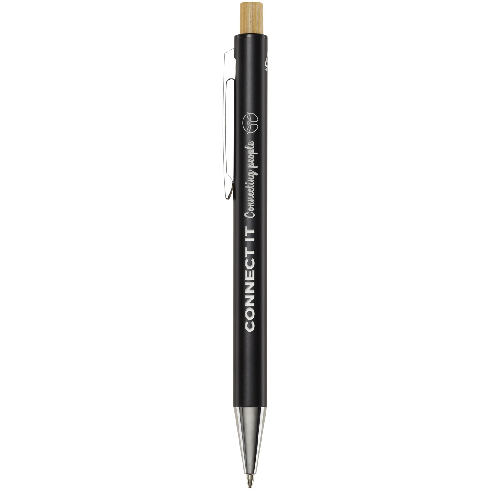 Bolígrafo de aluminio reciclado Cyrus (tinta negra)